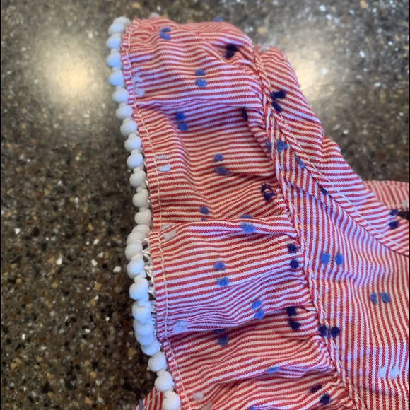 🐦 Red White and Blue Cat & Jack Romper Size 6-9M - Picture 2 of 8